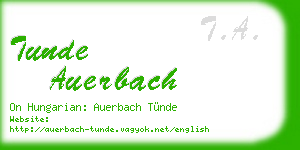 tunde auerbach business card